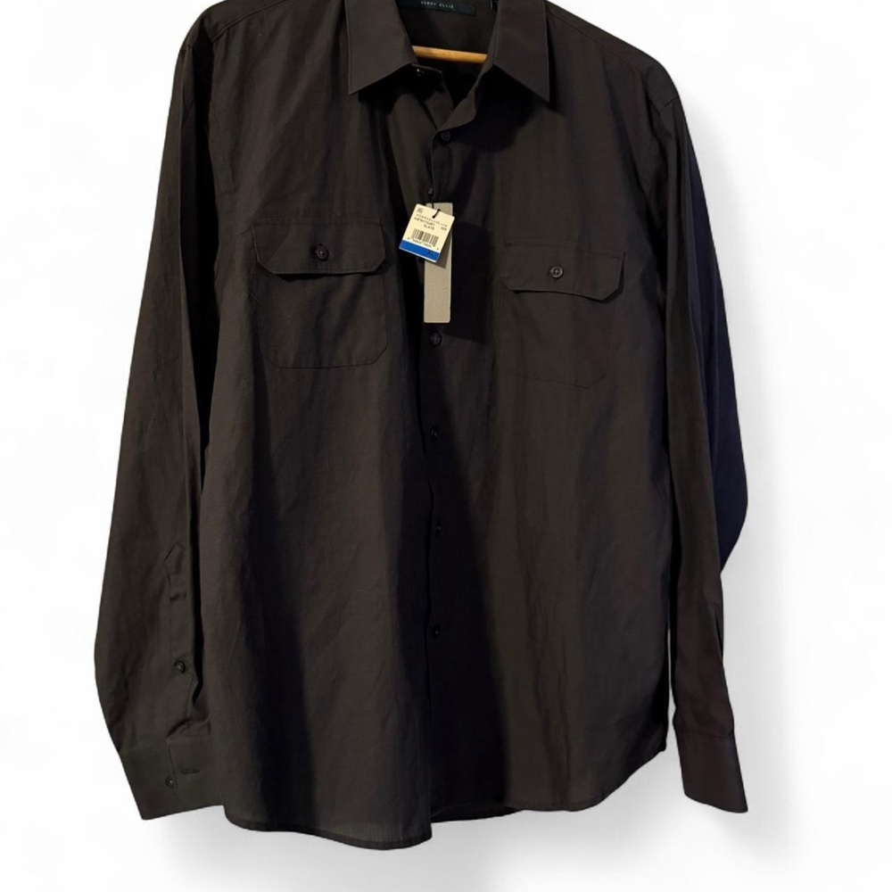 Perry Ellis Charcoal Gray Shirt, new with tags